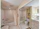 Bathroom view featuring vanity, toilet, and shower/tub combination at 9650 Shore Dr. # 1906, Myrtle Beach, SC 29572