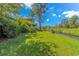 Expansive backyard with green lawn, trees, and privacy fencing at 305 Resort Dr. # C12, Myrtle Beach, SC 29588
