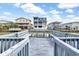 Community dock with benches providing access to canal and waterfront views at 404 32Nd Ave. N, North Myrtle Beach, SC 29582