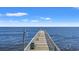 Picturesque view of a wooden pier extending into the ocean under a clear blue sky at 6000 N Ocean Blvd. # 330, North Myrtle Beach, SC 29582