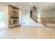 Gathering room with stone fireplace and French doors at 1437 Shoreline Dr., Myrtle Beach, SC 29577