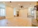 Spacious living room with tile floors, fireplace and high ceilings at 1437 Shoreline Dr., Myrtle Beach, SC 29577