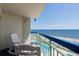 Balcony offering stunning ocean and beach views at 2500 N Ocean Blvd. # 616, North Myrtle Beach, SC 29582