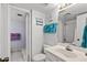 Bright bathroom with shower/tub combo and updated vanity at 2500 N Ocean Blvd. # 616, North Myrtle Beach, SC 29582