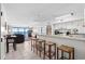 Open kitchen with breakfast bar, modern appliances, and ocean view at 2500 N Ocean Blvd. # 616, North Myrtle Beach, SC 29582