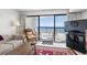 Living room with ocean view and balcony access at 2500 N Ocean Blvd. # 616, North Myrtle Beach, SC 29582