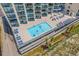 Elevated pool with multiple lounge chairs and ocean view at 2500 N Ocean Blvd. # 616, North Myrtle Beach, SC 29582
