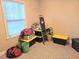 Functional storage room with a window, filled with organized bins and household items at 938 Fox Hollow Rd., Conway, SC 29526