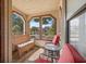 Cozy covered porch with wicker furniture and outdoor seating offering a relaxing view at 501 Maison Dr. # B10, Myrtle Beach, SC 29572