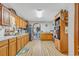 Spacious kitchen with wood floors and ample cabinet space at 3747 Bakers Chapel Rd., Aynor, SC 29511