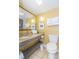 Bathroom featuring neutral color walls and a granite topped vanity at 6900 N Ocean Blvd. # 812, Myrtle Beach, SC 29572