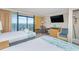 Cozy bedroom with a view of the ocean at 6900 N Ocean Blvd. # 812, Myrtle Beach, SC 29572