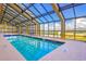 Indoor pool offering an inviting swimming area with a glass-enclosed design with ample sunlight at 6900 N Ocean Blvd. # 812, Myrtle Beach, SC 29572