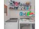 Functional laundry room with washer, dryer, and shelving at 3412 Holly Loop, Conway, SC 29527