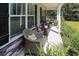 Covered front porch with chairs and planters, offering a welcoming outdoor space at 2000 Easy St., Conway, SC 29526