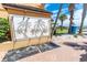 Community outdoor showers accented with decorative mosaic tiles and direct beach access at 6900 N Ocean Blvd. # 405, Myrtle Beach, SC 29572
