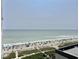 Ocean view showing beachgoers enjoying a sunny day by the ocean at 2504 N Ocean Blvd. # 734, Myrtle Beach, SC 29577