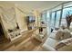 Comfortable living room with ocean views and stylish, modern furnishings at 2504 N Ocean Blvd. # 734, Myrtle Beach, SC 29577