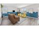 Cozy living room featuring modern décor, comfortable seating, and wood flooring at 128 Caveson Way, Conway, SC 29526
