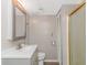 Updated bathroom with a vanity, toilet, and shower at 1500 Cenith Dr. # D-101, North Myrtle Beach, SC 29582