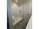 Modern shower with built in seat in the bathroom at 1248 Wehler Ct., Conway, SC 29526