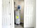 A close-up of the new hot water heater in a storage closet at 6306 Somerset Dr., Myrtle Beach, SC 29572
