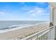 Breathtaking view of the beach from a private balcony at 1207 S Ocean Blvd. # 20604, Myrtle Beach, SC 29577