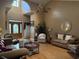 Spacious living room features hardwood floors, high ceilings, and classic furnishings at 3517 Golf Ave., Little River, SC 29566