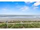Picturesque ocean view from a condo balcony, showcasing the sandy beach at 1207 S Ocean Blvd. # 20308, Myrtle Beach, SC 29577