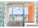 Balcony with chairs and table overlooking the beach and ocean at 1501 South Ocean Blvd. # 644, Myrtle Beach, SC 29577