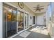 Outdoor balcony space with ceiling fan and neutral flooring, perfect for relaxation and enjoying the view at 1100 Commons Blvd. # 104, Myrtle Beach, SC 29572