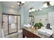 Elegant bathroom with dual sinks and granite countertops at 1612 Edge Dr., North Myrtle Beach, SC 29582