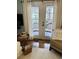 Living room with French doors leading to a deck at 1612 Edge Dr., North Myrtle Beach, SC 29582