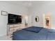 Bright bedroom featuring modern decor, a ceiling fan, and a view into other rooms at 376 Mckendree Ln., Myrtle Beach, SC 29579
