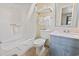 Well-maintained bathroom with a shower-tub combo and updated fixtures at 2805 N Ocean Blvd. # 214, Myrtle Beach, SC 29577