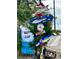 Whimsical wooden signs point to local attractions at 110 Hallandale Lane, Murrells Inlet, SC 29576