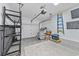 Organized garage with storage shelving and space for vehicles at 118 Sly Fox Trail, Myrtle Beach, SC 29588