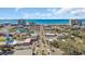 Aerial view of the neighborhood with a glimpse of the ocean and water tower at 212 2Nd Ave. N # 364, North Myrtle Beach, SC 29582