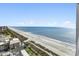 Scenic beach view showcasing the beautiful ocean and coastline from a high vantage point at 3000 N Ocean Blvd. # 1601, Myrtle Beach, SC 29577