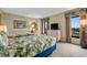 Bright bedroom with two beds, tropical bedding, natural light, and a calming color palette at 3000 N Ocean Blvd. # 1601, Myrtle Beach, SC 29577