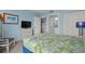 Cozy bedroom featuring a comfortable bed, stylish furnishings, and a relaxing atmosphere at 3000 N Ocean Blvd. # 1601, Myrtle Beach, SC 29577