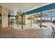 Fun water play area with mushroom waterfall and palm tree sprinklers for Gathering enjoyment at 3000 N Ocean Blvd. # 1601, Myrtle Beach, SC 29577