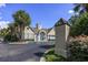 The community clubhouse has attractive architectural elements, palm trees, and accessible parking at 9772 Leyland Dr. # 9772-9, Myrtle Beach, SC 29572