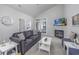 Comfortable living room featuring vaulted ceiling, a fireplace, and stylish furnishings at 9772 Leyland Dr. # 9772-9, Myrtle Beach, SC 29572