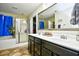 Bathroom with double vanity, shower, and tub at 3149 Bramble Glen Dr., Myrtle Beach, SC 29579