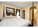 Main bedroom with large bed and access to bathroom at 3149 Bramble Glen Dr., Myrtle Beach, SC 29579