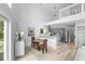 Inviting dining area featuring modern decor, neutral tones, and seamless transition to the kitchen at 5800 Creekside Dr., Myrtle Beach, SC 29588