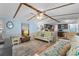Inviting living room with exposed beam ceilings, cozy seating, and open floor plan concept at 6001-Mh107 S Kings Hwy., Myrtle Beach, SC 29575