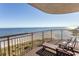 Balcony with stunning ocean views and seating at 100 North Beach Blvd. # 1819, North Myrtle Beach, SC 29582