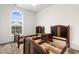 Bright bedroom with arched window and empty, modern bed frames at 1137 Peace Pipe Ln. # 201, Myrtle Beach, SC 29579